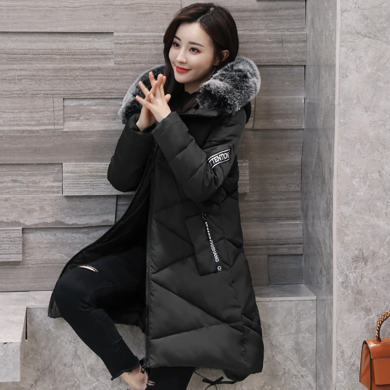 Новое поступление 2017 зимние парки QIMAGE Женская Толстая теплая пуховая хлопковая
