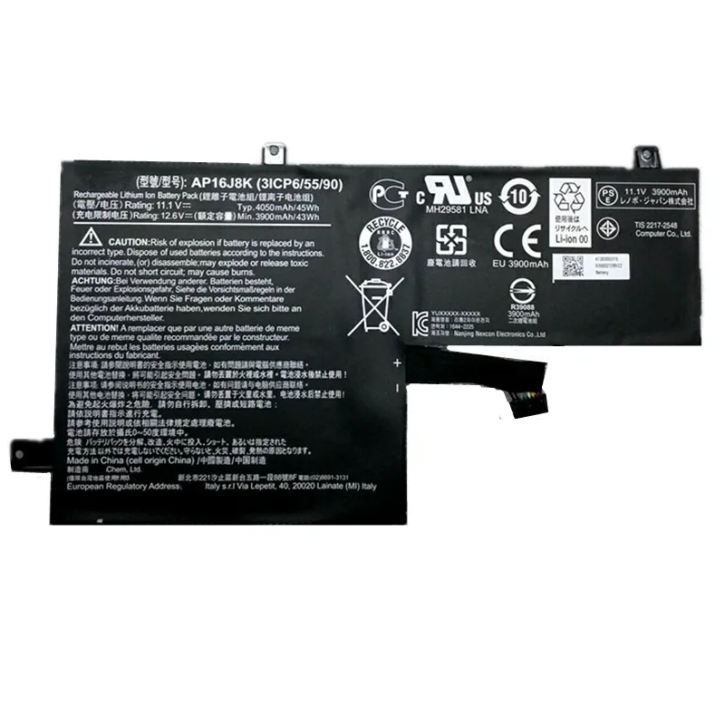7XINbox 11 1 V 45wh оригинальный AP16J8K Аккумулятор для ноутбука Acer C731 3ICP6/55/90 серии