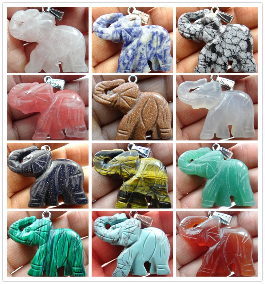 Бусины для ожерелья 40*27 мм|stone pendant|stone elephantmix stones |