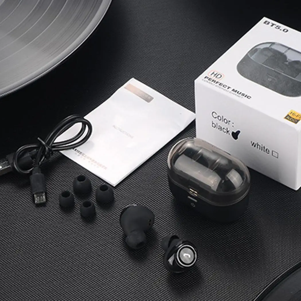 Battery Compartment Stereo Mini Binaural Invisible Power Display Support Music Call Function Wireless Headset | Электроника