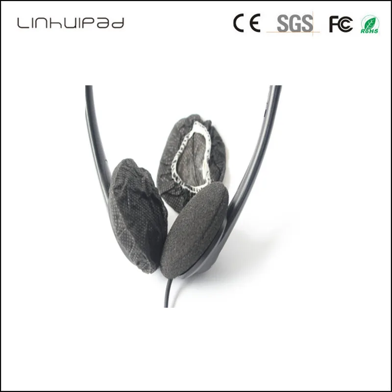 Linhuipad 6-7 см белая Нетканая одноразовая ранняя накидка амбушюры для колл-центра