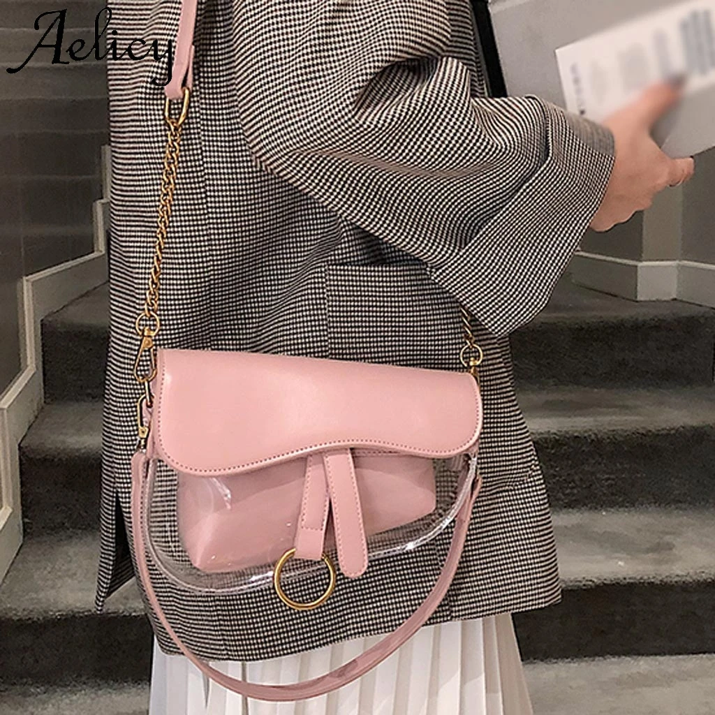 Aelicy женская модная сумка через плечо однотонная мессенджер Повседневная простая