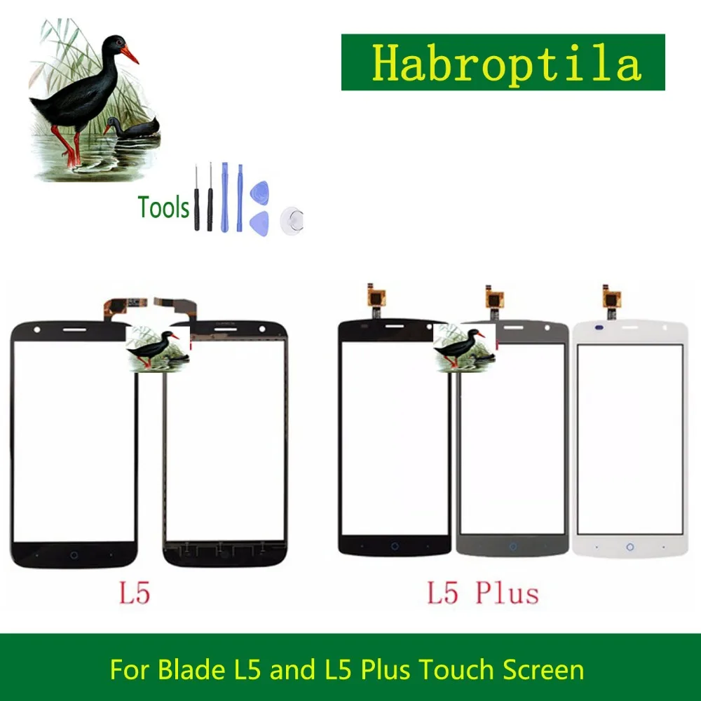 10Pcs/lot High Quality 5.0" For ZTE Blade L5 and Plus Touch Screen Digitizer Sensor Front Glass Lens Panel Black White Gray | Мобильные