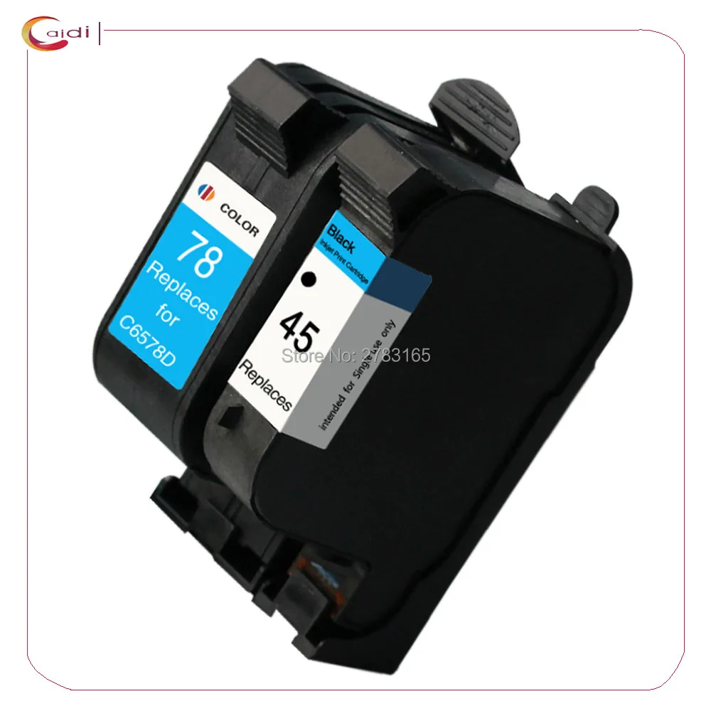 2 шт. совместимый чернильный картридж HP45 HP78 для HP 180 280 1220c 3810 3816 3820 3822 6122 920c 930c 932c 940c