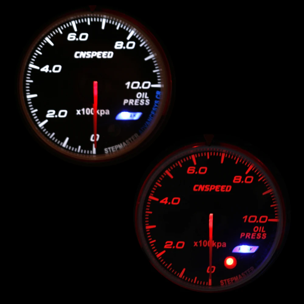 CNSPEED автомобильный измеритель давления масла 60 мм 12 В 0 10 бар с датчиком красный и