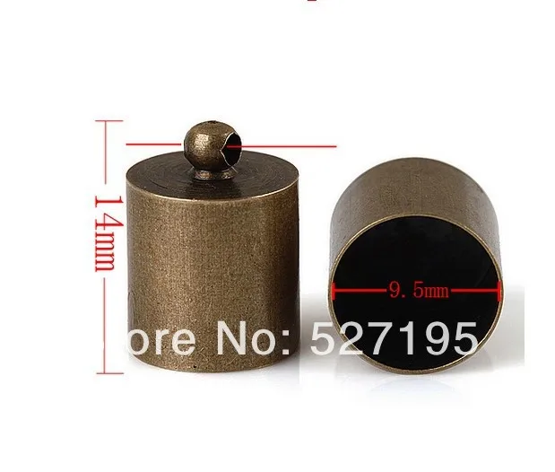 

Antique Bronze End Bead End Caps For 9.5mm Leather Cords