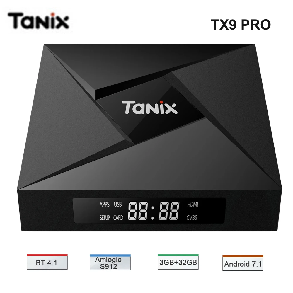 Tanix TX9 Pro Android 7 1 Smart tv BOX 3g ram 32G rom Amlogic S912 Восьмиядерный процессор BT 4 1000 M LAN WIFI HDMI