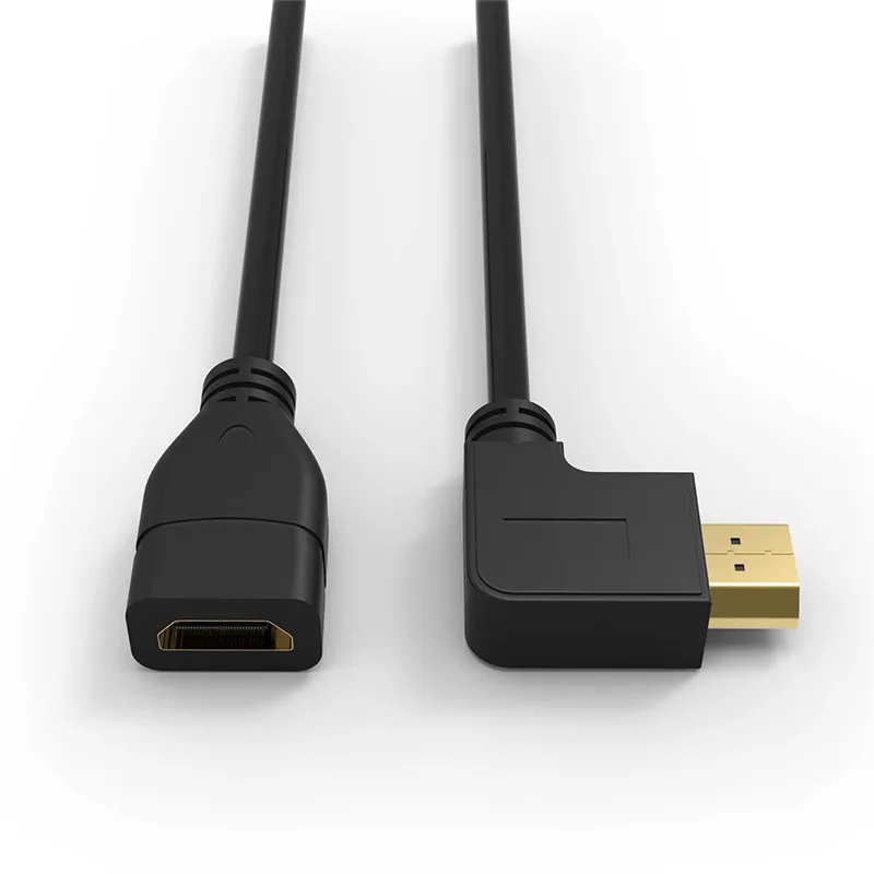 Robotsky 0,5 м Высокоскоростной HDMI удлинитель 90 градусов прямоугольный Мужской к женскому HDMI кабель для HDTV компьютерный проектор