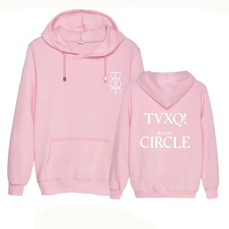 Мужская толстовка с капюшоном KPOP TOHOSHINKI Свитшот TVXQ круглым вырезом пуловер