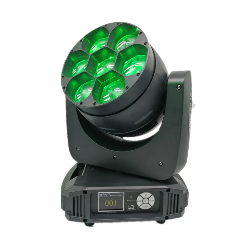 Китай сценические светильники производитель Мощный 7x40 Вт led zoom moving head wash light mini rgbw