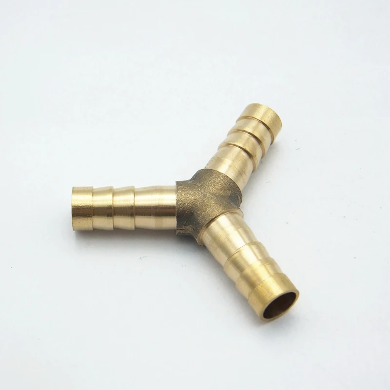 Латунный фитинг для труб с зазубринами Y образный штуцер шланга 8 мм соединитель