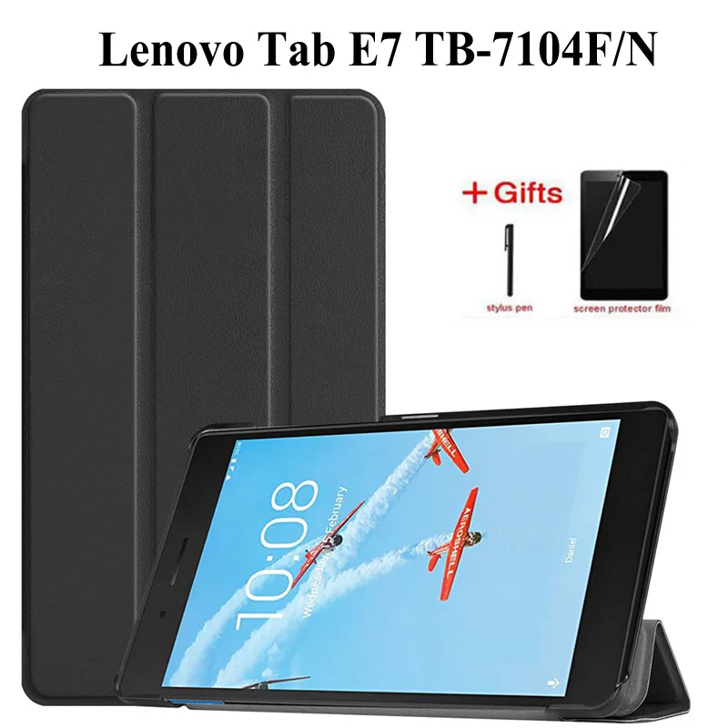 Тонкий защитный чехол для планшета Lenovo Tab E7 7. 0 7 дюймов трехскладной флип с