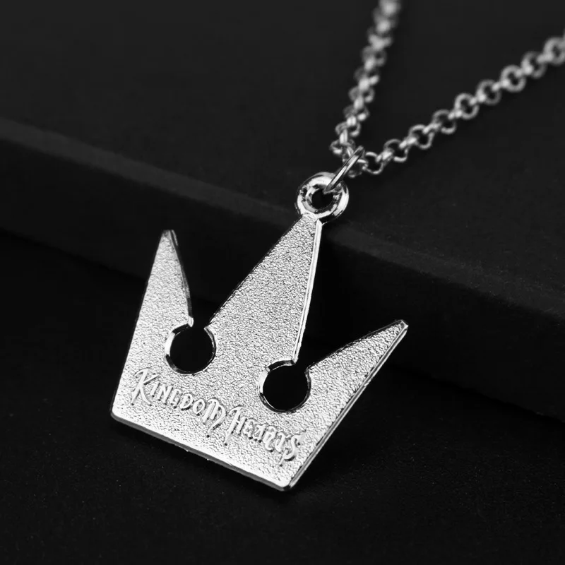 Посеребренное ожерелье Kingdom Hearts с подвеской в виде королевской короны оптовая