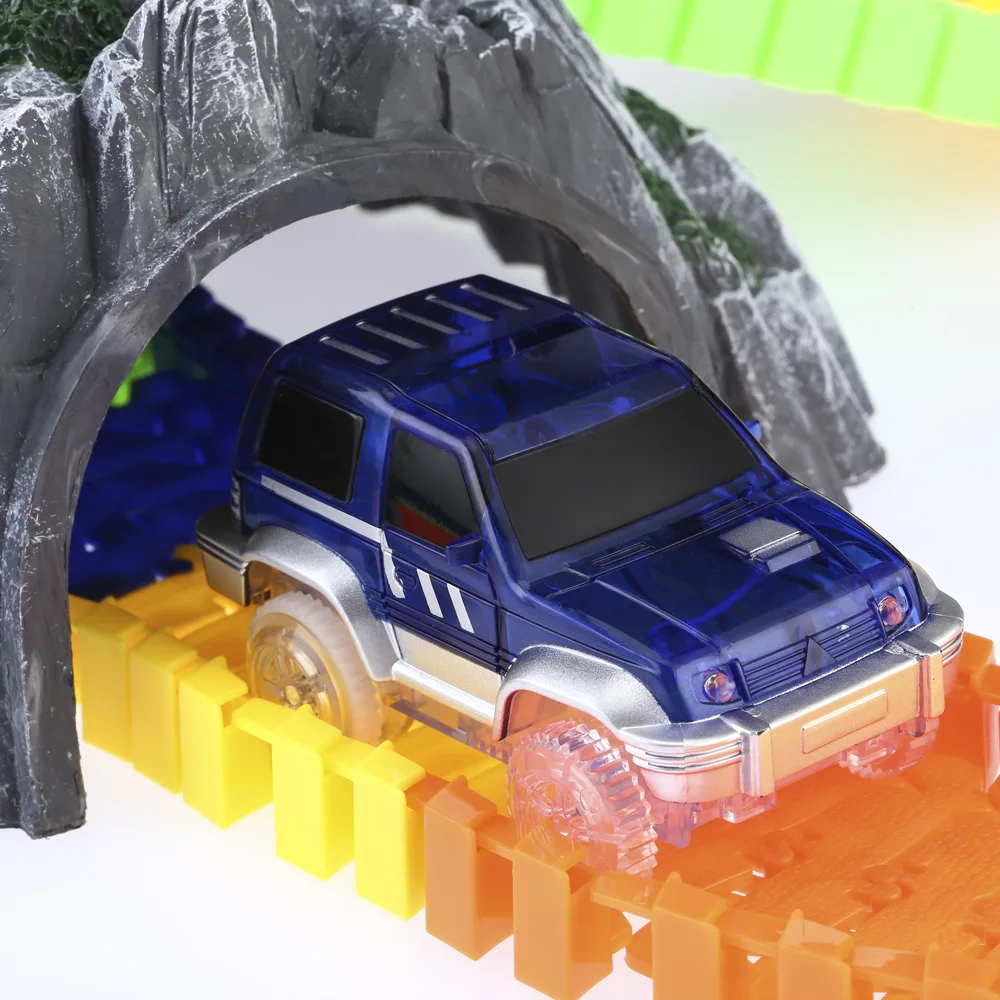 Магия мигает следить свет автомобиля Up Race cars роликовый светящиеся гоночной