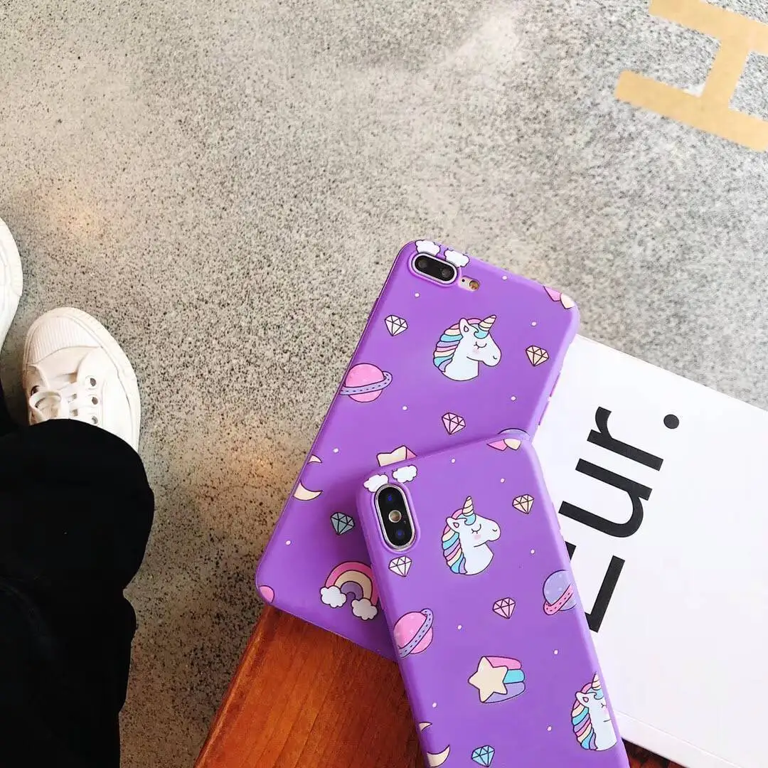 Роскошный прозрачный 3D чехол для телефона Kawaii Unicorn Для Iphone XS X MAX XR 6 S 7 8 Plus plus милый