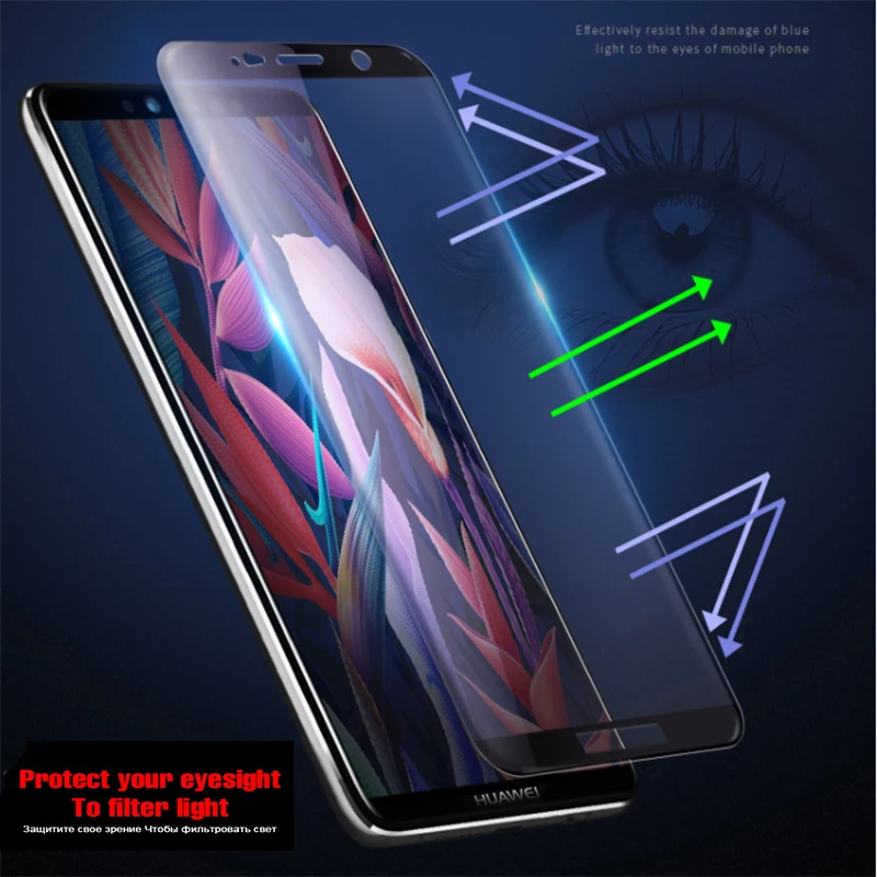 Закаленное стекло 5D с полным покрытием для Huawei Honor 10 8 9 Lite Защитное экрана P20 Mate10 pro