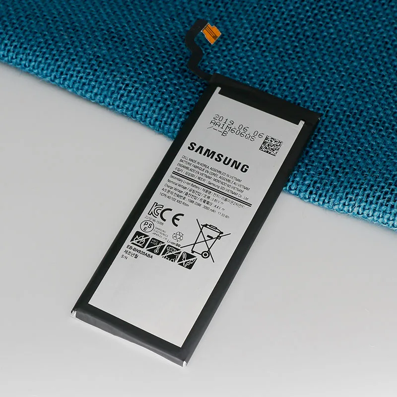 Оригинальный новый аккумулятор Samsung Note 5 для Galaxy N920 N920A N920T N920I N920G N920V N9200 N9208 EB-BN920ABE 3000mAh.