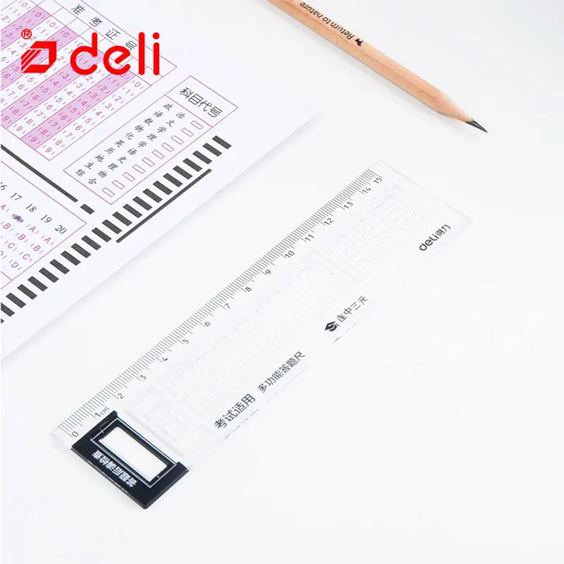 Deli 1 шт. ученические линейки прозрачный пластиковый шаблон для рисования