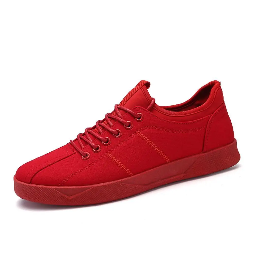 2018 Canvas Shoes Men Lace Up Casual fashion Solid Breathable Male Footwear Spring Autumn Flats Outdoor Street | Обувь