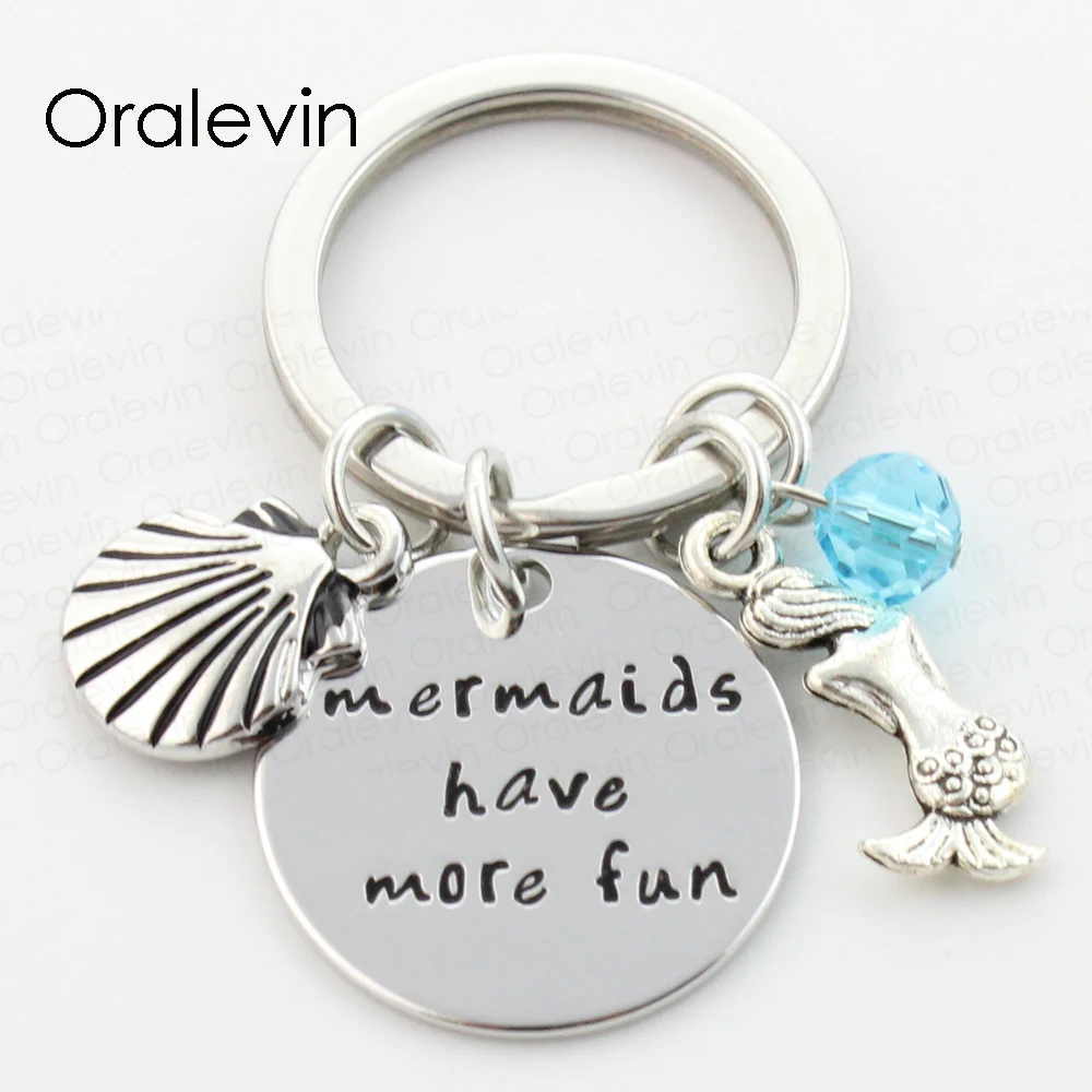 Оптовая продажа, mermслуды, веселые Подвески с гравировкой, вдохновленные брелоки, подарок для ее ювелирных изделий, 22 мм, 10 шт./лот, # LN274K