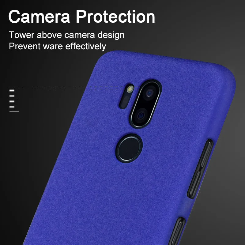 IMAK For LG G7 ThinQ Cowboy Shell Matte PC Hard Case with Ring which can be used repeatedly Stand+ Screen Film |