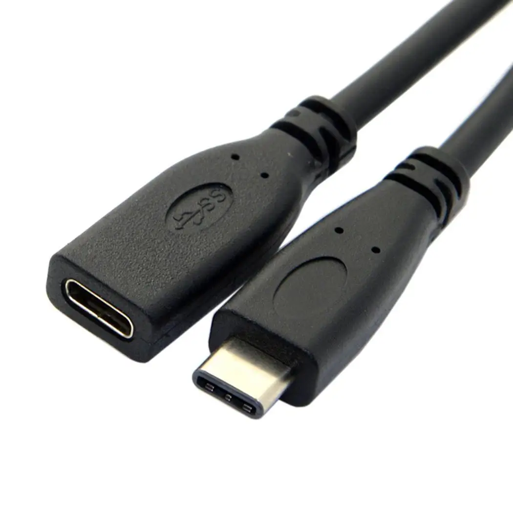 Кабель для передачи данных type-C Male-USB-C Женский удлинитель Черный 0 2 m/0 5 m/1 m/2 m 075 кг |