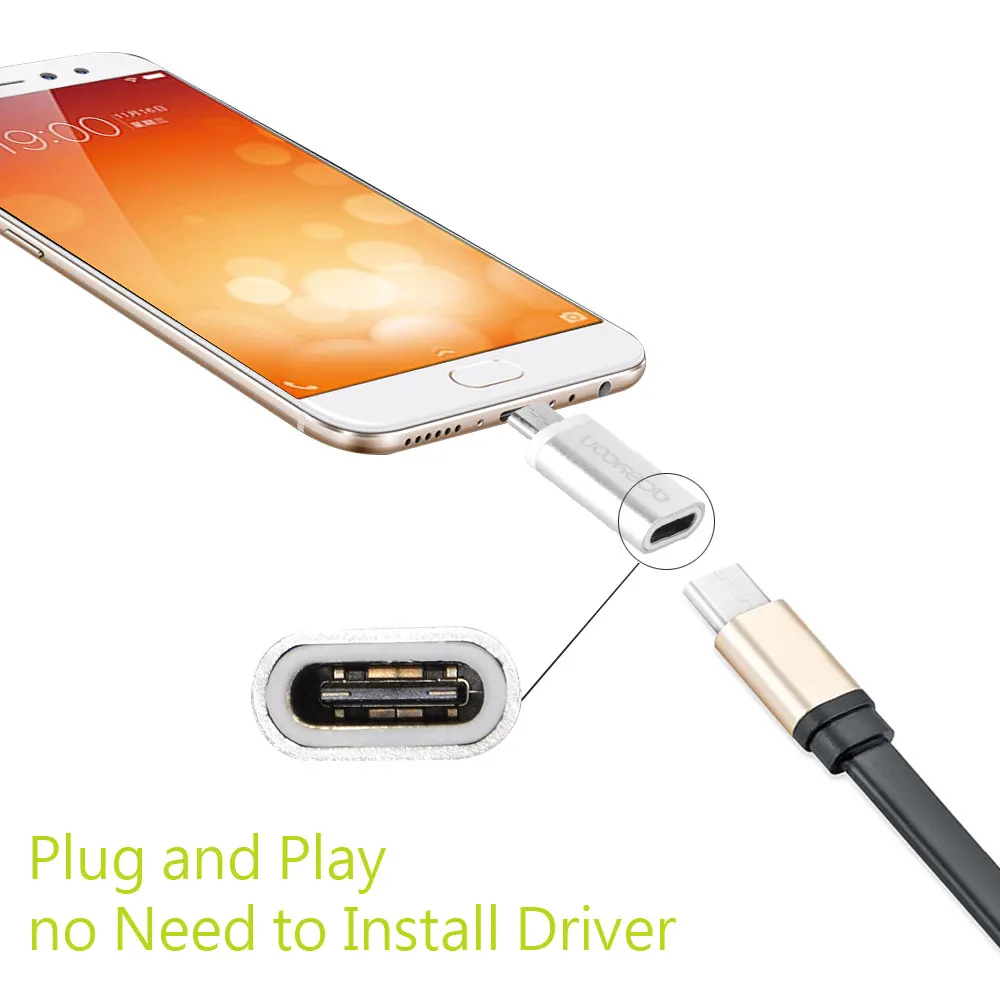 aceyoon Тип С для Микро USB Адаптера Мини 3 А Супер скорость USB2.0 Гнездовой C Штыревой 3.1