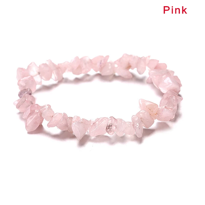 Новый эластичный браслет из натурального камня с кристаллами в этническом стиле