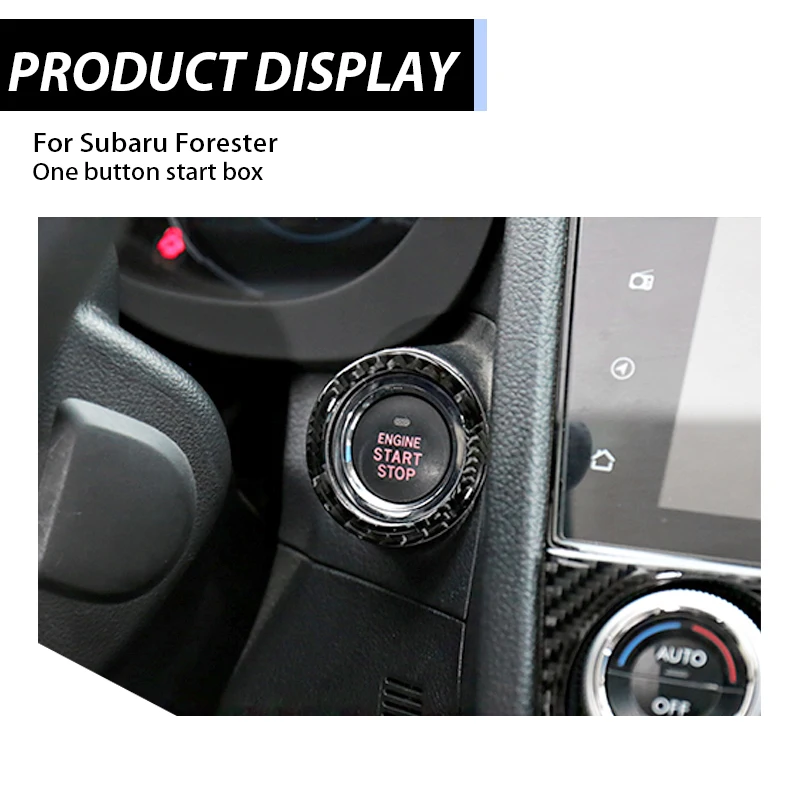 1 шт. Авто углеродное волокно одна кнопка старт рамка наклейки полоса для Subaru Forester