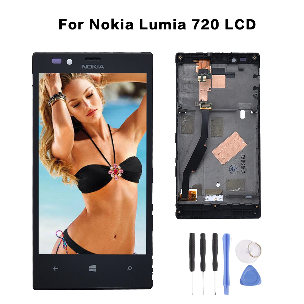 Оригинальный ЖК дисплей для NOKIA Lumia 720 с сенсорным экраном дигитайзер замена 4 3