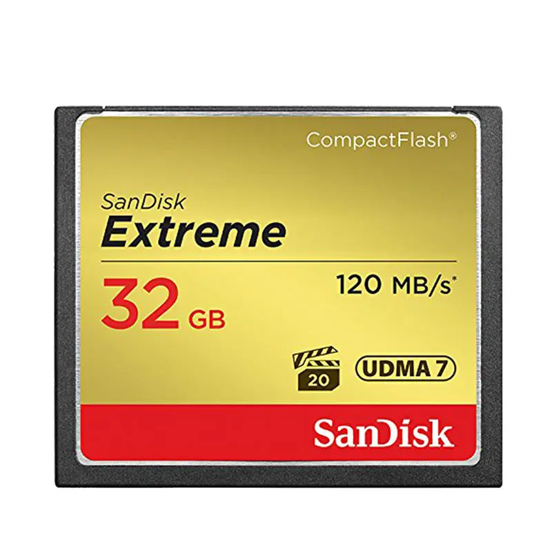 Sandisk Extreme Cf карта памяти 32 Гб CompactFlash 4K Full HD видео компактная вспышка до 120 МБ/с./с ГБ