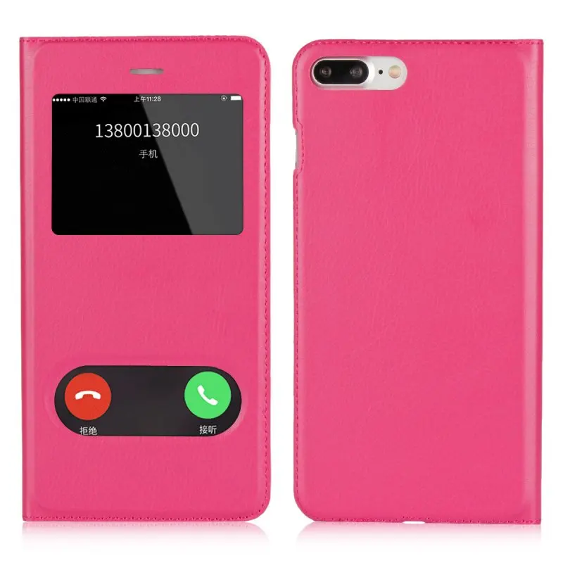 Чехол для iPhone 8 7 Plus с откидной крышкой на окно чехол телефона iPhone7 8Plus Etui Coque Hoesjes Capa