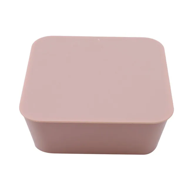 Розовый Plastic Storage Box Makeup Organizer Case Drawers Cosmetic Display Storage Organizer Office Sundries Make Up Container Boxes - Цвет: Розовый