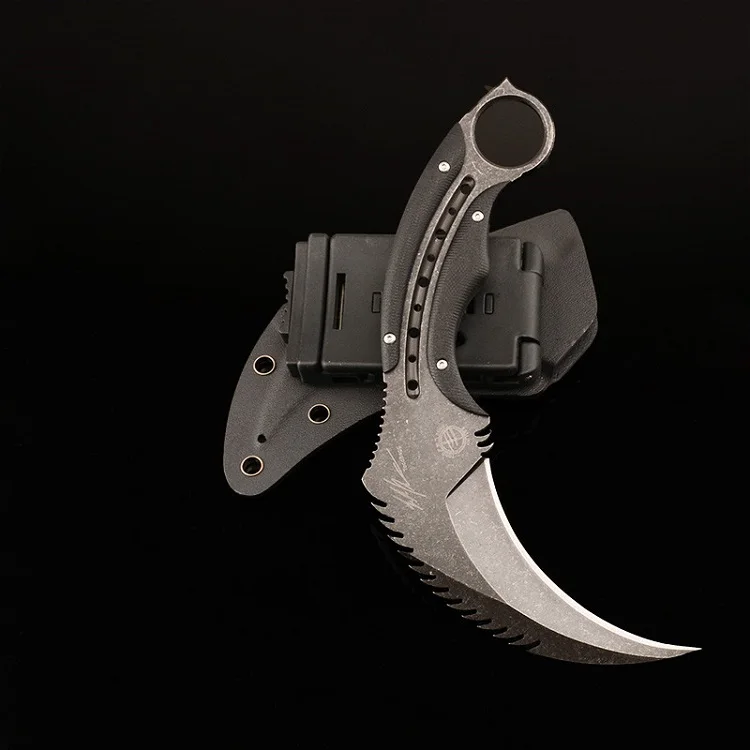 Granite HS инструменты Военный нож Karambit с фиксированным лезвием, тактический нож для выживания с ножом Kydex для охоты на открытом воздухе, кемпинга - Цвет: Granite