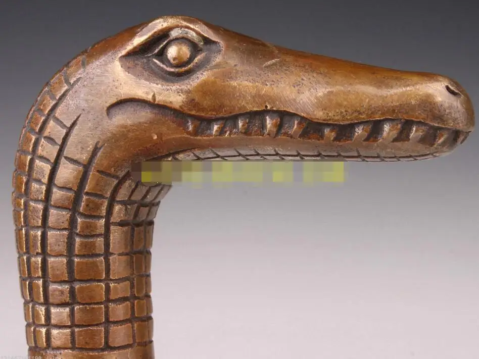 Превосходный Бронзовый Змеиный тростник сборная трость статуя украшение | Дом и