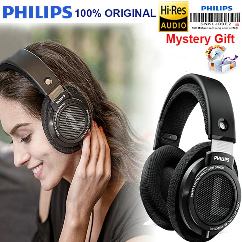Оригинальные Наушники Philips SHP9500, Наушники Hi-Fi с длинной проводом 3 м, гарнитура с шумоподавлением для huawei xiaomi S8 S9 MP3