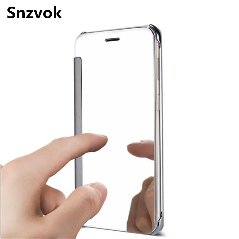 Snzvok зеркальное покрытие умный флип-кейс для samsung A3 A5 A7 A8 2018 A9 PRO флип чехол Galaxy S6 S7