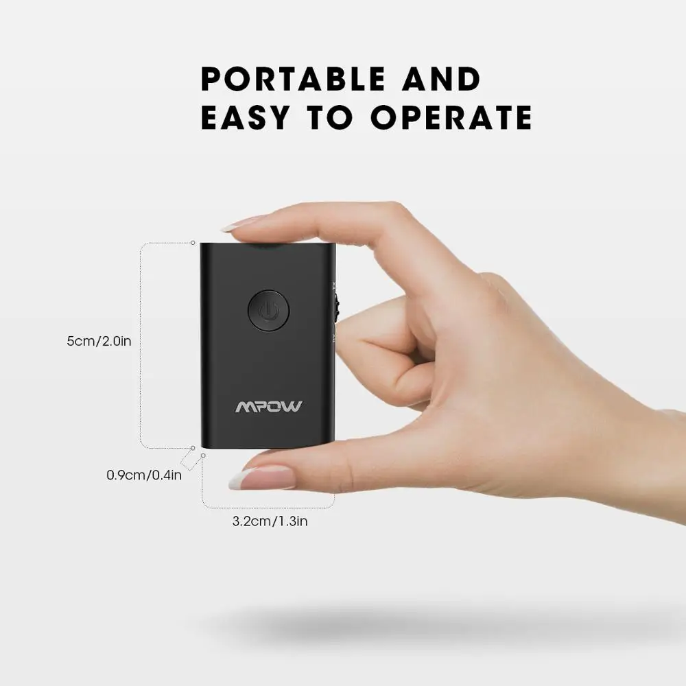 Портативный Bluetooth передатчик Mpow 2 в 1 беспроводной Aux адаптер 3 5 мм с поддержкой