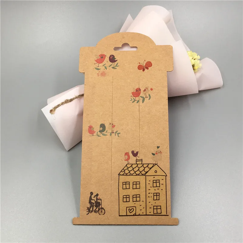 100Pcs 16*8cm Color Printing Paper Jewelry Packaging Card for Single Clip/Hair Clip/ Claw Kraft Display | Украшения и аксессуары