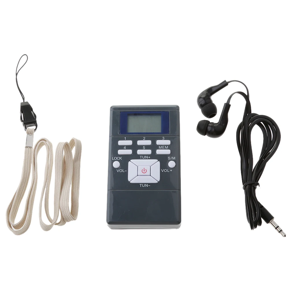 Карманное FM радио портативное цифровое с разъемом 3 5 мм для наушников ЖК дисплей