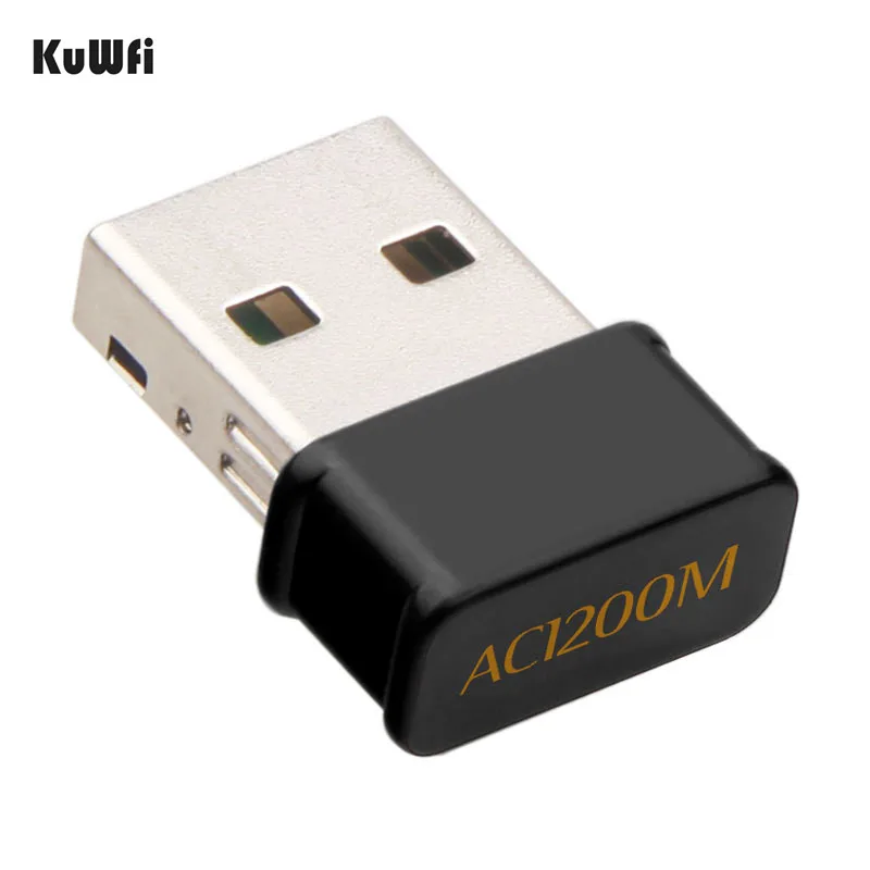 KuWfi 1200 Мбит/с USB Wifi Адаптерная сетевая карта двухдиапазонный адаптер 2 4G/5 8G антенна