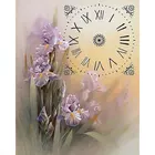 Настенные часы 3D с квадратными и круглыми стразами, сделай сам, Цветочная вышивка, Алмазная мозаика 5D, 50x65 см