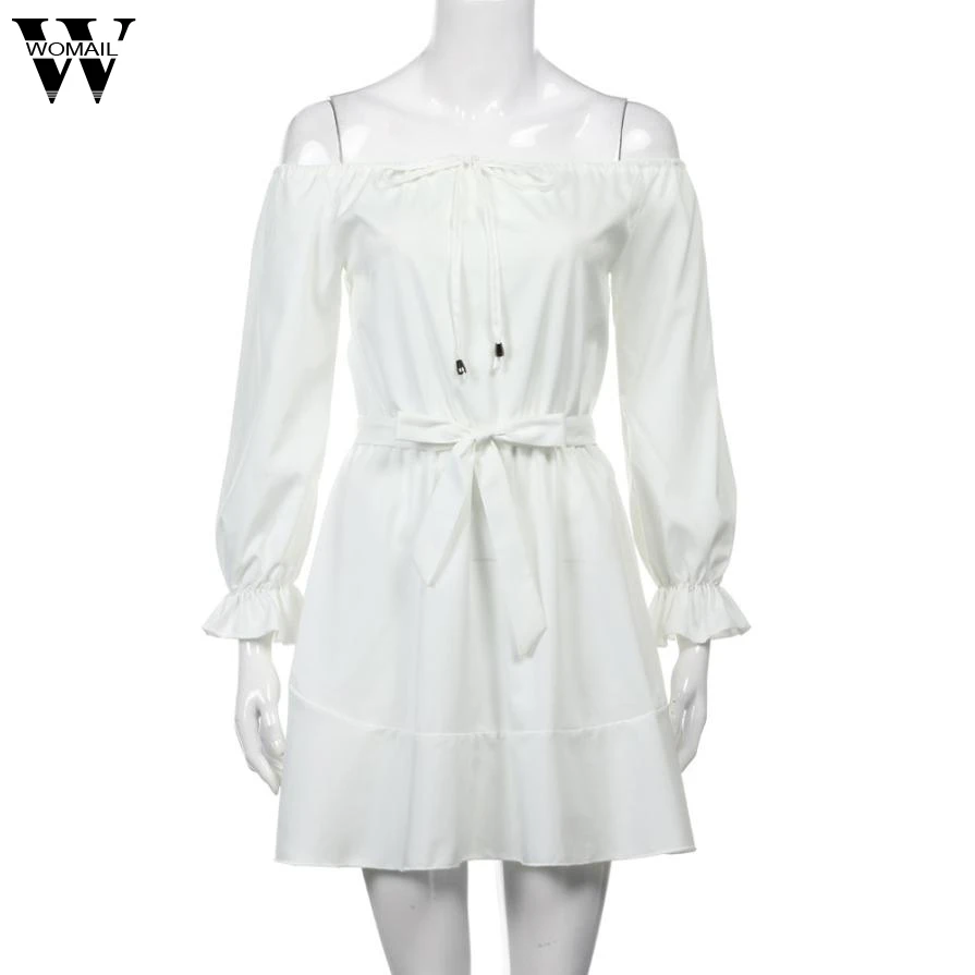 Женское платье с открытыми плечами вечернее мини длинным рукавом Aug9 2017|mini dress|dress