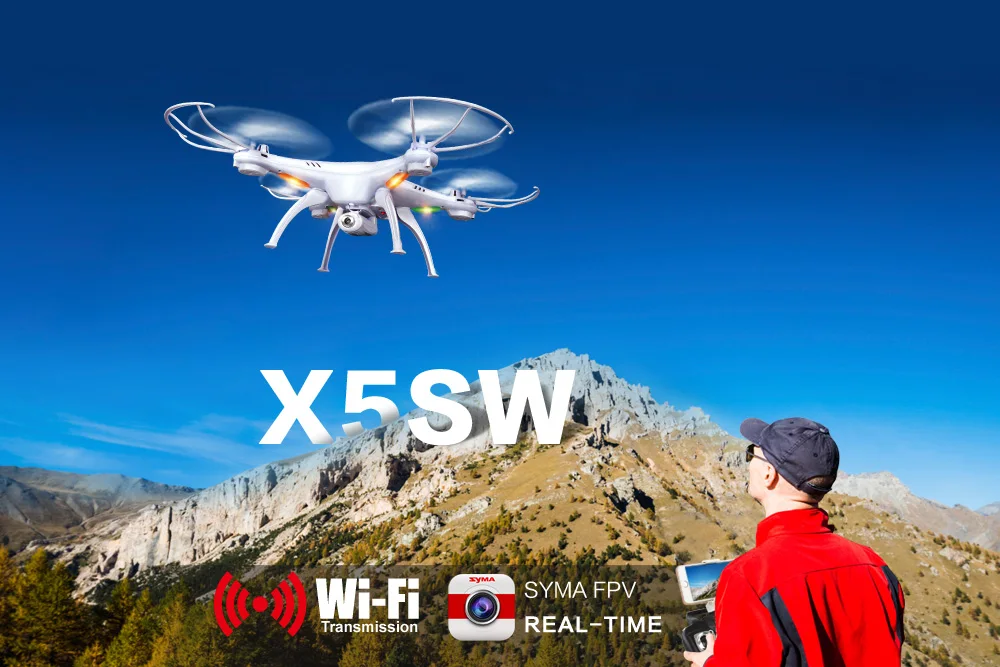 SYMA X5SW Радиоуправляемый Дрон Радиоуправляемый квадрокоптер с камерой HD Wifi FPV передача в реальном времени Радиоуправляемый вертолет игрушки для детей подарок