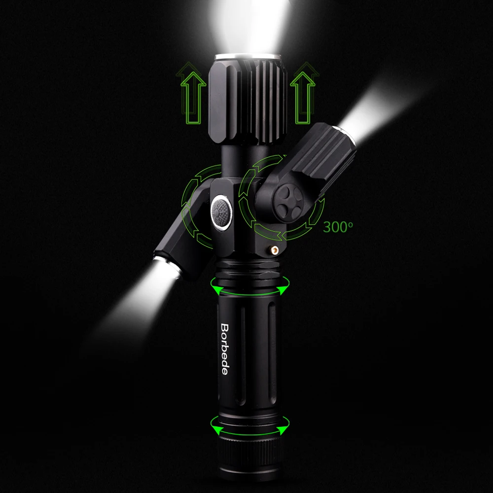 

LED flashlight Three lights Fully dynamic flashing Mountaineering outdoor Lighting room Night fishing Help signal light