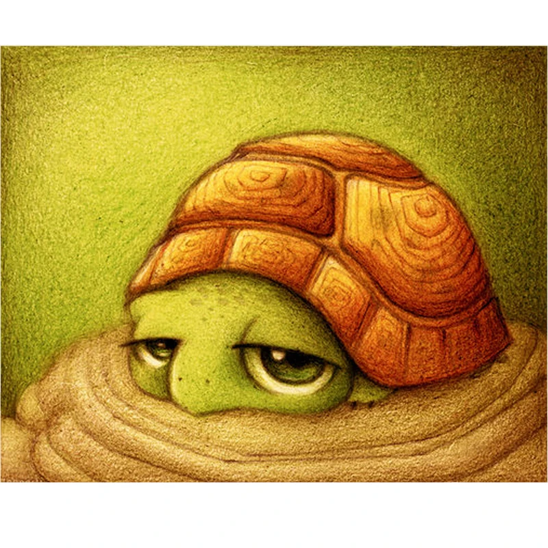 5D Diy Алмазная картина животные круглая мозаика Вышивка крестом ленивый черепаха