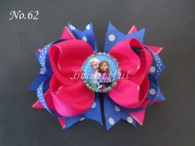 12 шт.,, 5,5 дюймов, лента, модные повязки на голову, заколка для волос, принцесса Эльза и Анна, мультяшная заколка для волос для детей