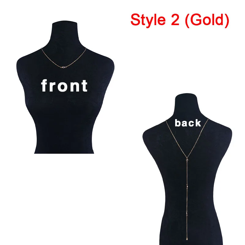 Элегантное сексуальное ожерелье из цепочки с одним прозрачным кристаллом