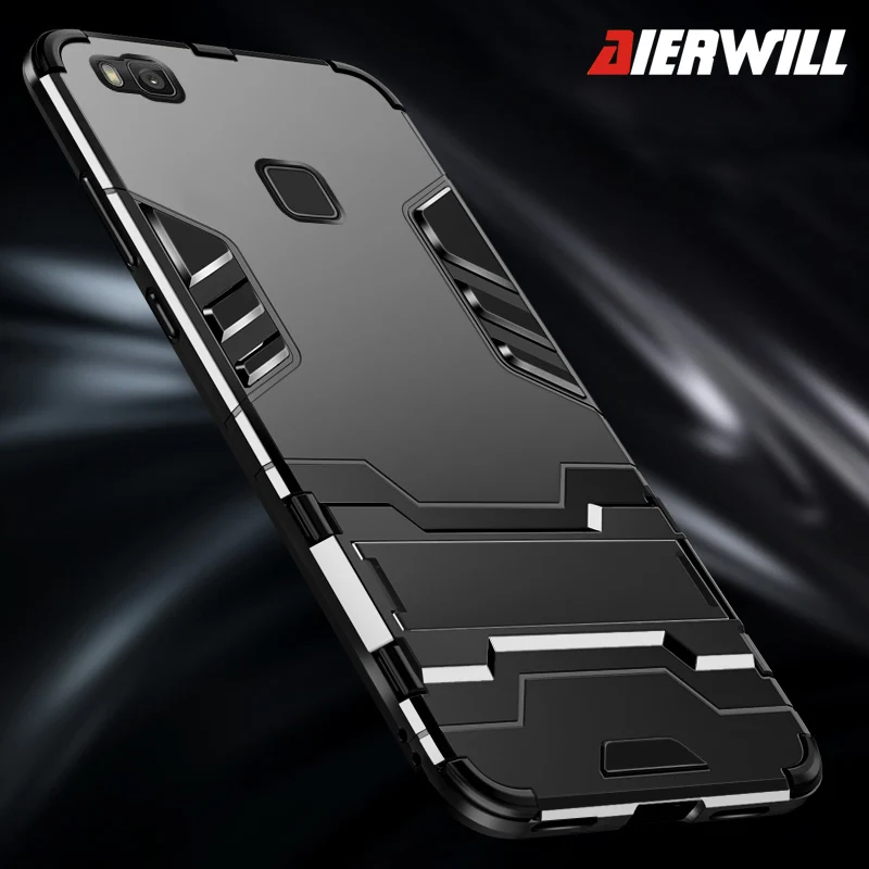 For Huawei P9 lite Case 2016 Soft TPU+PC Hybrid Shockproof Armor Cover Anti-Fall Edge Fundas for | Мобильные телефоны и