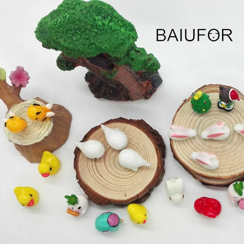 Baiufor 3 шт./лот маленьких Животные DIY волшебный сад миниатюрный Moss Террариум